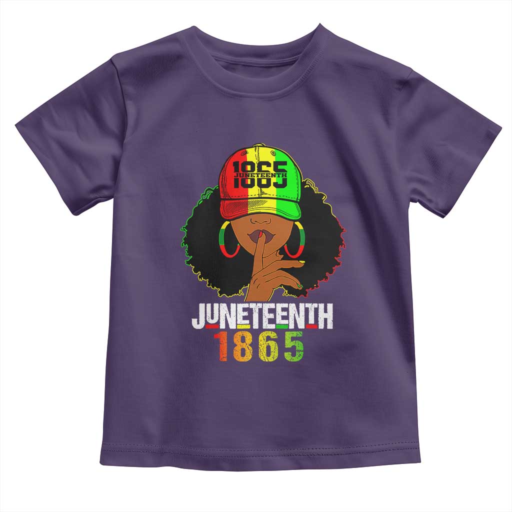 Afro Queen Toddler T Shirt Juneteenth 1865