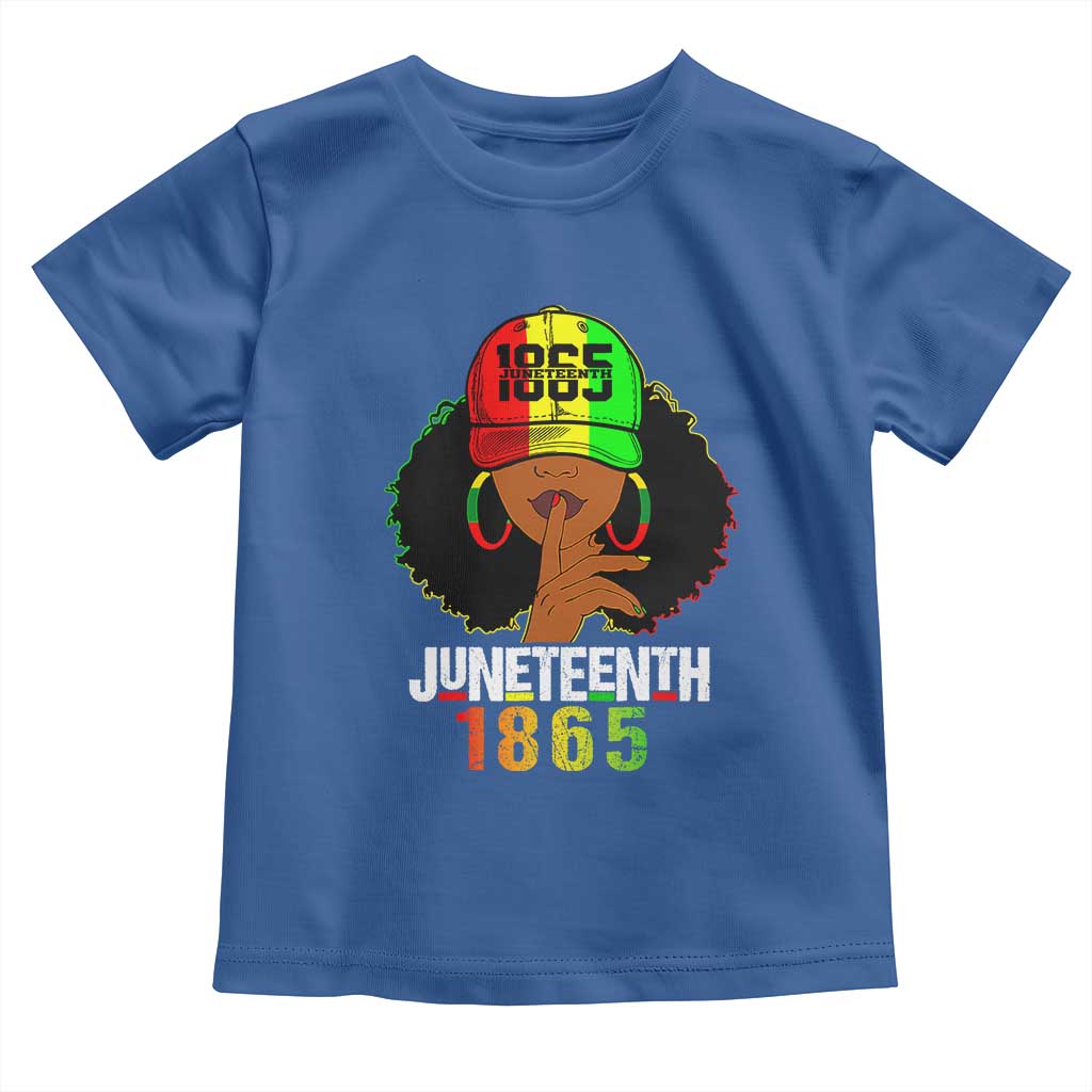 Afro Queen Toddler T Shirt Juneteenth 1865