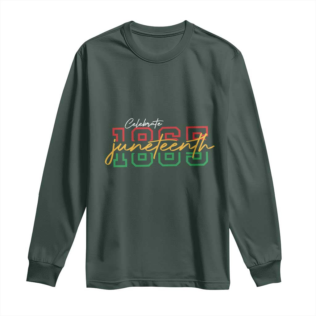Black History Pride Long Sleeve Shirt Celebrate Juneteenth 1865