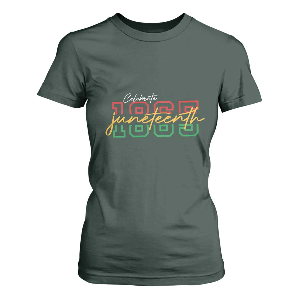 Black History Pride T Shirt For Women Celebrate Juneteenth 1865