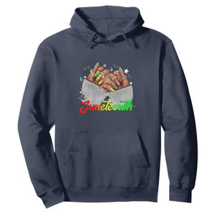 Juneteenth Celebration Hoodie Since 1865 Women Nails Butterflies