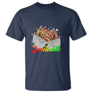 Juneteenth Celebration T Shirt Since 1865 Women Nails Butterflies