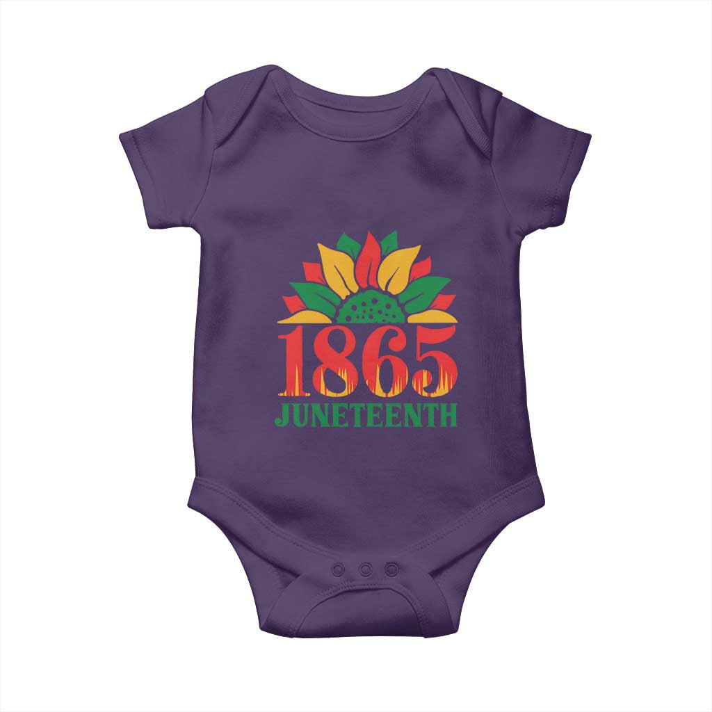 Juneteenth 1865 Sunflower Baby Onesie Celebrate African American Freedom Day