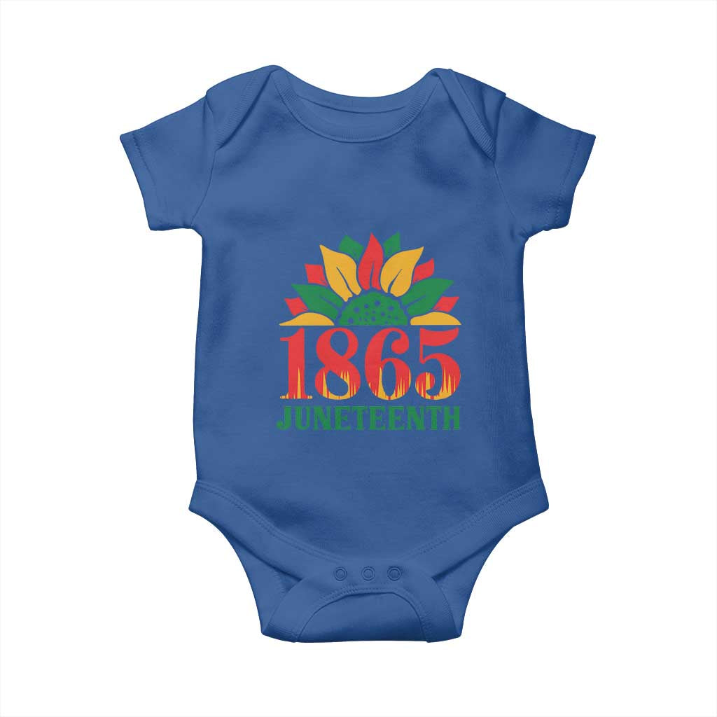 Juneteenth 1865 Sunflower Baby Onesie Celebrate African American Freedom Day