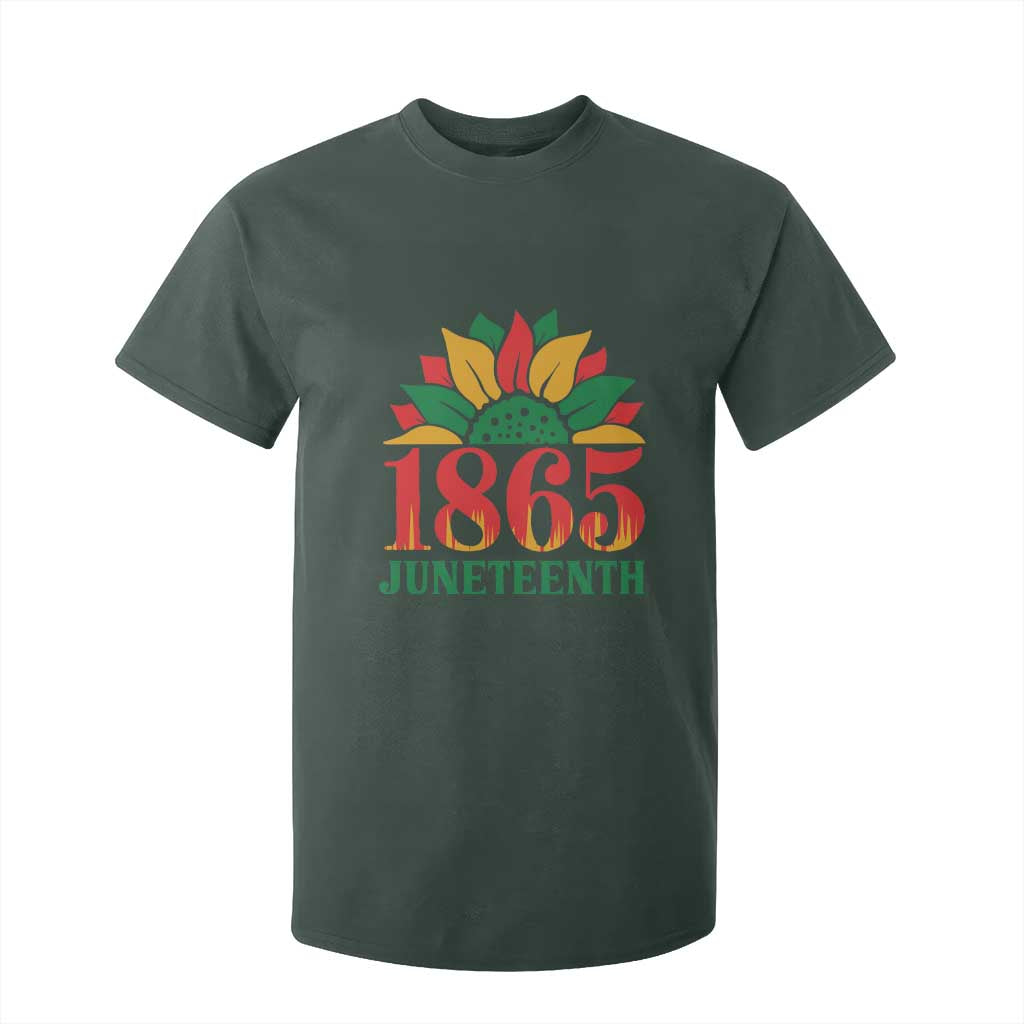 Juneteenth 1865 Sunflower T Shirt For Kid Celebrate African American Freedom Day