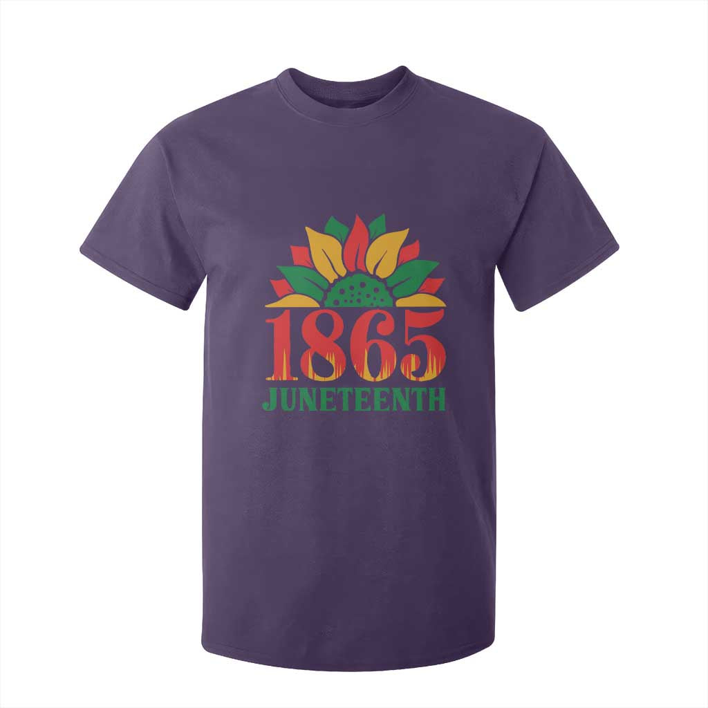 Juneteenth 1865 Sunflower T Shirt For Kid Celebrate African American Freedom Day