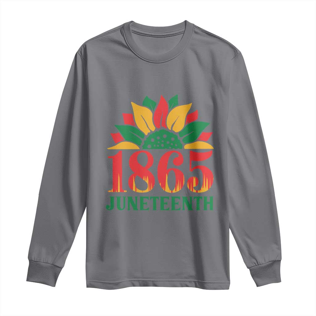 Juneteenth 1865 Sunflower Long Sleeve Shirt Celebrate African American Freedom Day