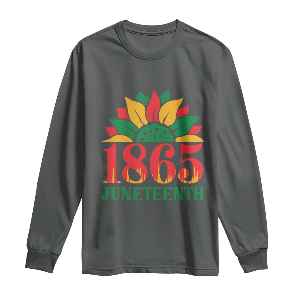 Juneteenth 1865 Sunflower Long Sleeve Shirt Celebrate African American Freedom Day