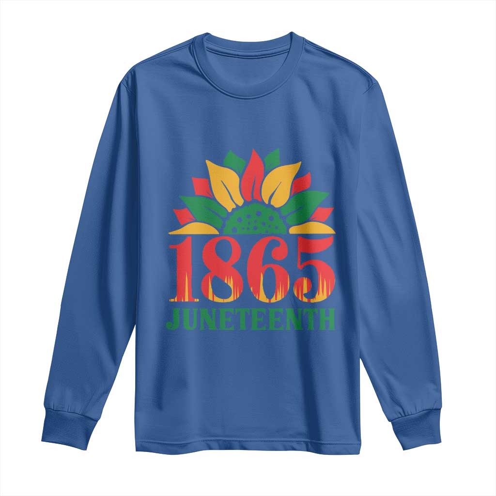 Juneteenth 1865 Sunflower Long Sleeve Shirt Celebrate African American Freedom Day