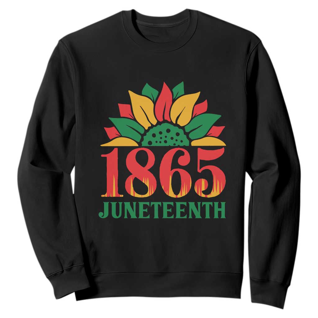 Juneteenth 1865 Sunflower Sweatshirt Celebrate African American Freedom Day
