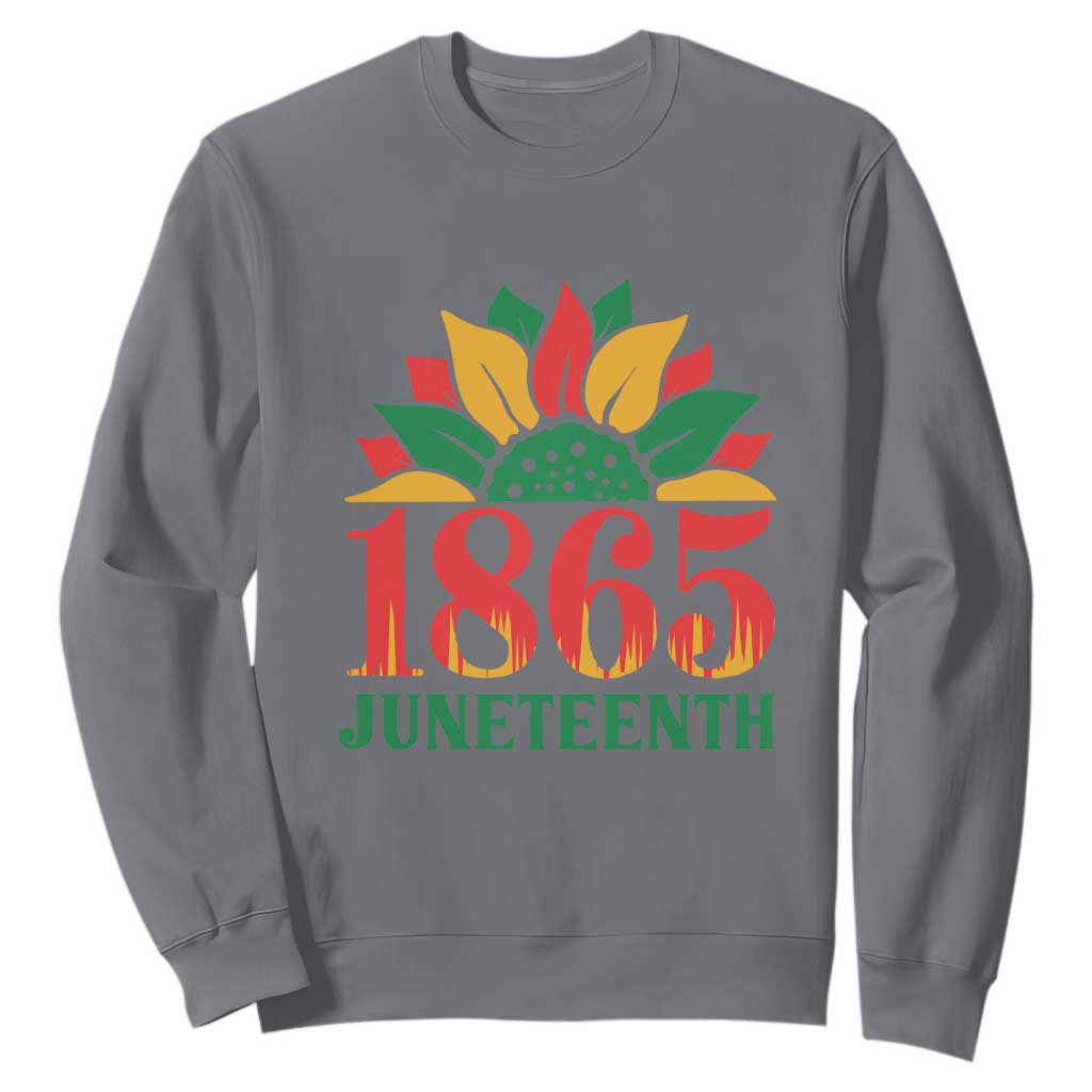 Juneteenth 1865 Sunflower Sweatshirt Celebrate African American Freedom Day