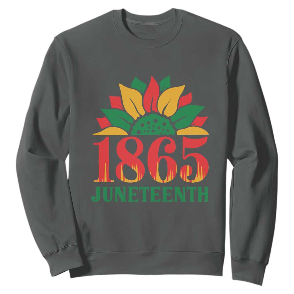 Juneteenth 1865 Sunflower Sweatshirt Celebrate African American Freedom Day