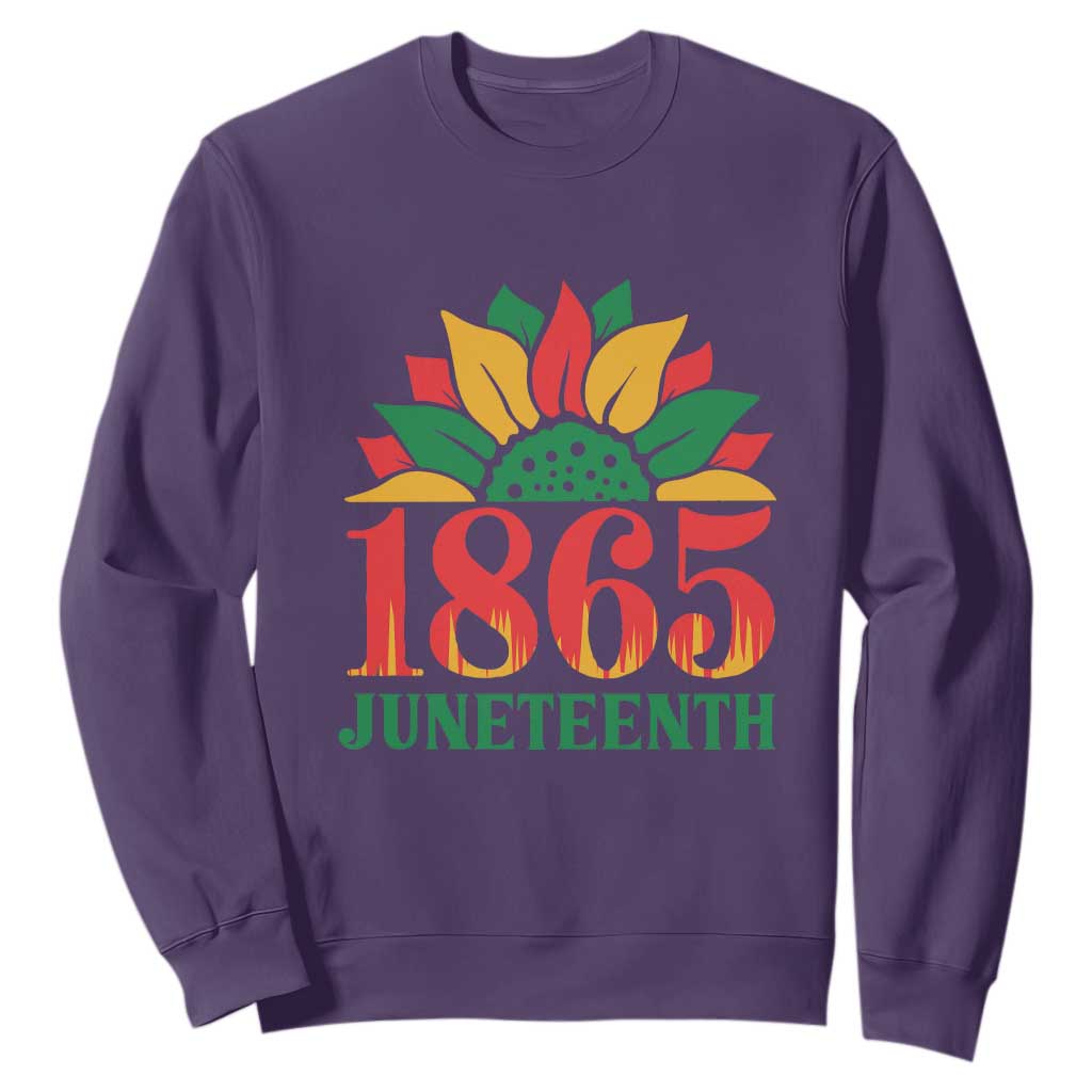 Juneteenth 1865 Sunflower Sweatshirt Celebrate African American Freedom Day