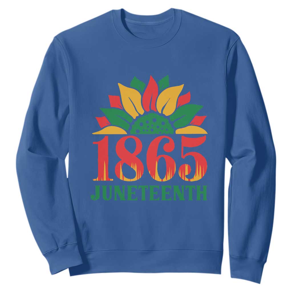 Juneteenth 1865 Sunflower Sweatshirt Celebrate African American Freedom Day