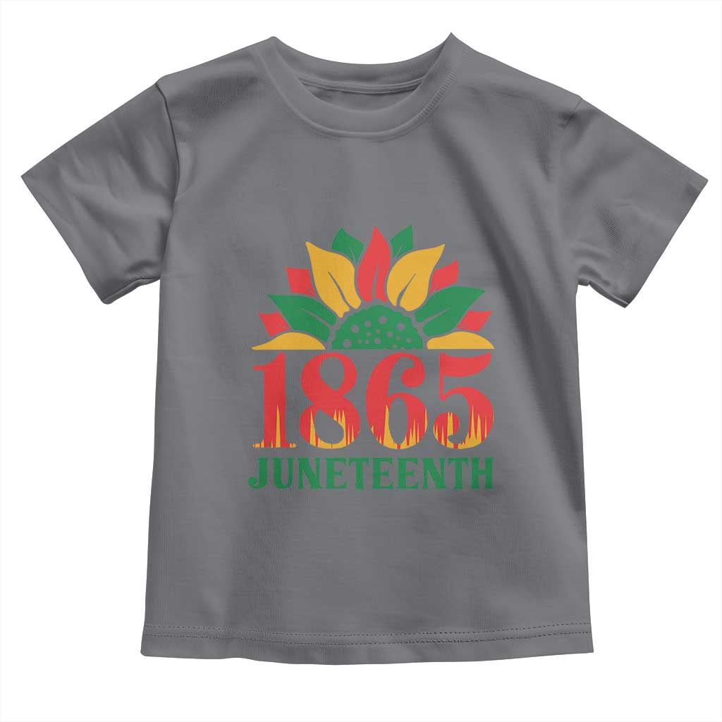 Juneteenth 1865 Sunflower Toddler T Shirt Celebrate African American Freedom Day
