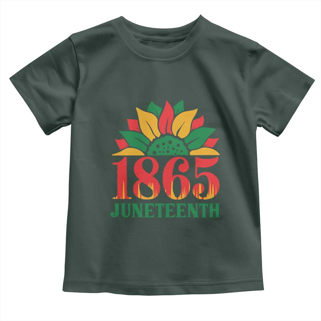 Juneteenth 1865 Sunflower Toddler T Shirt Celebrate African American Freedom Day