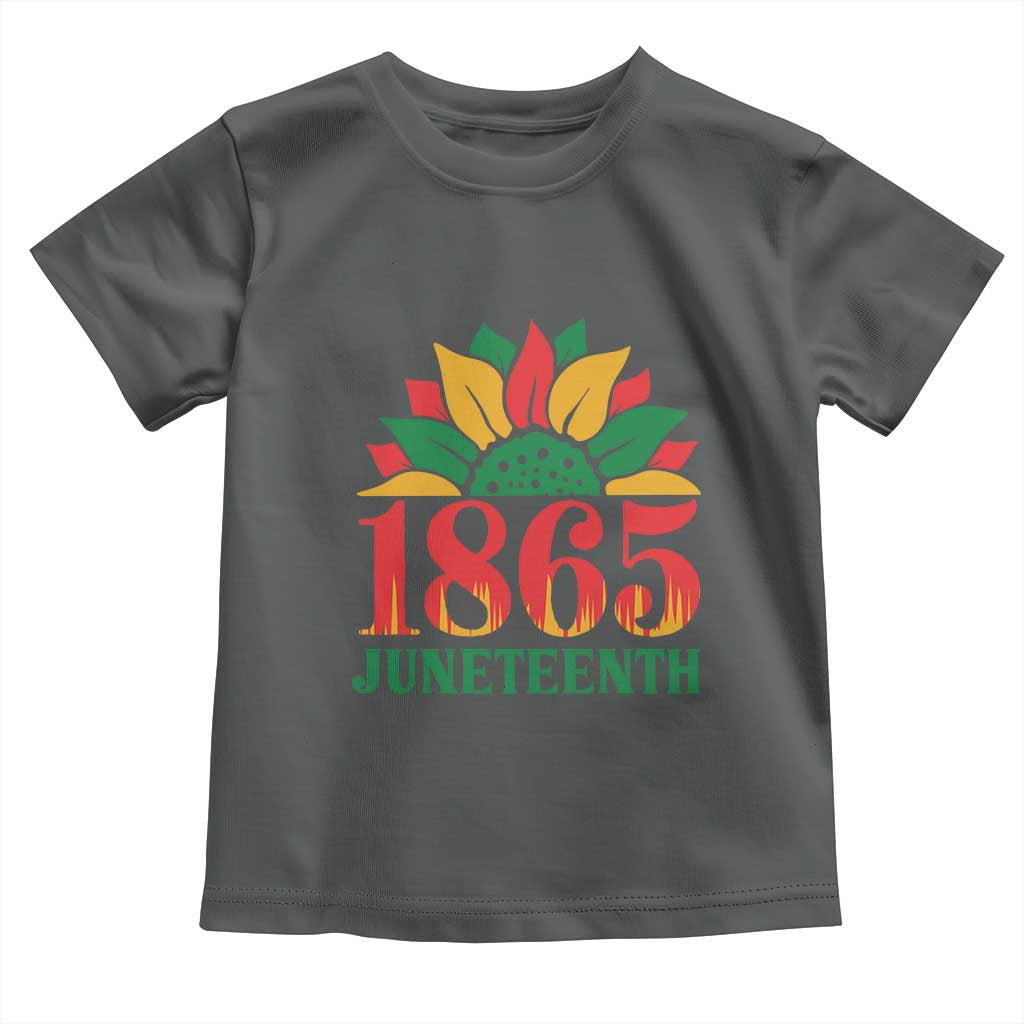 Juneteenth 1865 Sunflower Toddler T Shirt Celebrate African American Freedom Day