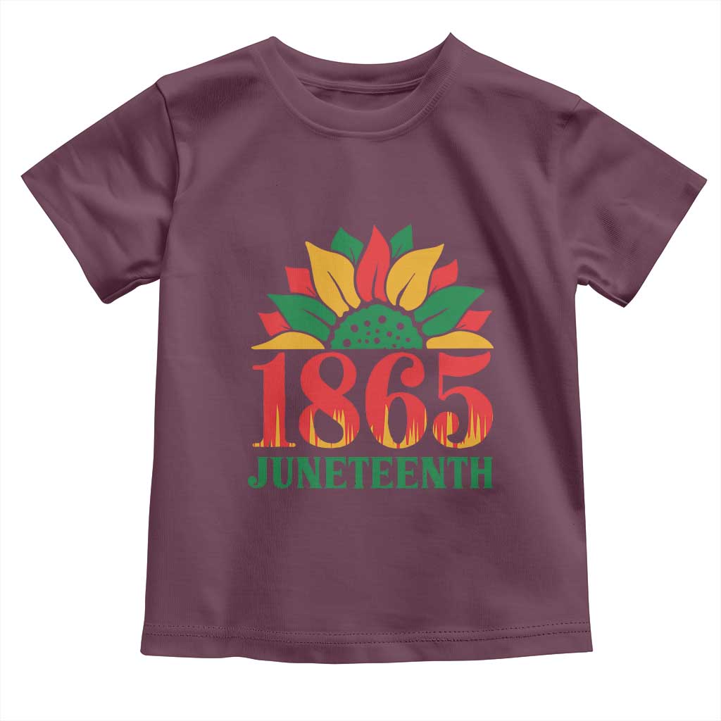Juneteenth 1865 Sunflower Toddler T Shirt Celebrate African American Freedom Day