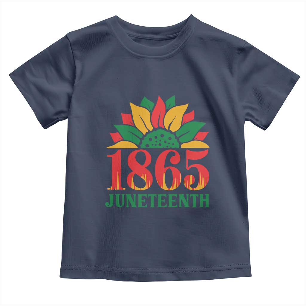 Juneteenth 1865 Sunflower Toddler T Shirt Celebrate African American Freedom Day