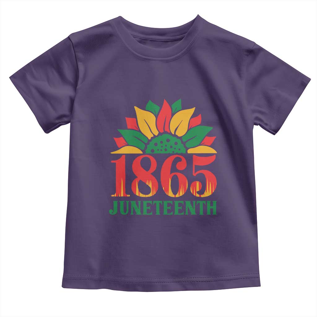 Juneteenth 1865 Sunflower Toddler T Shirt Celebrate African American Freedom Day
