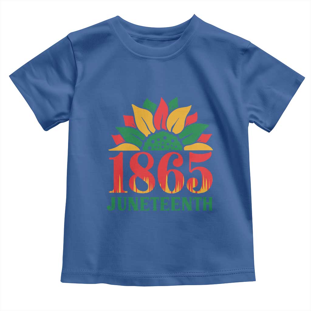 Juneteenth 1865 Sunflower Toddler T Shirt Celebrate African American Freedom Day
