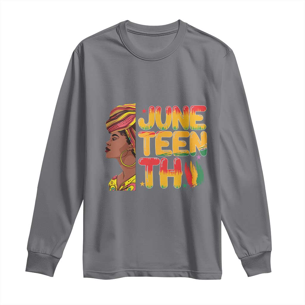 Juneteenth Black Woman Long Sleeve Shirt Black History African American Ladies