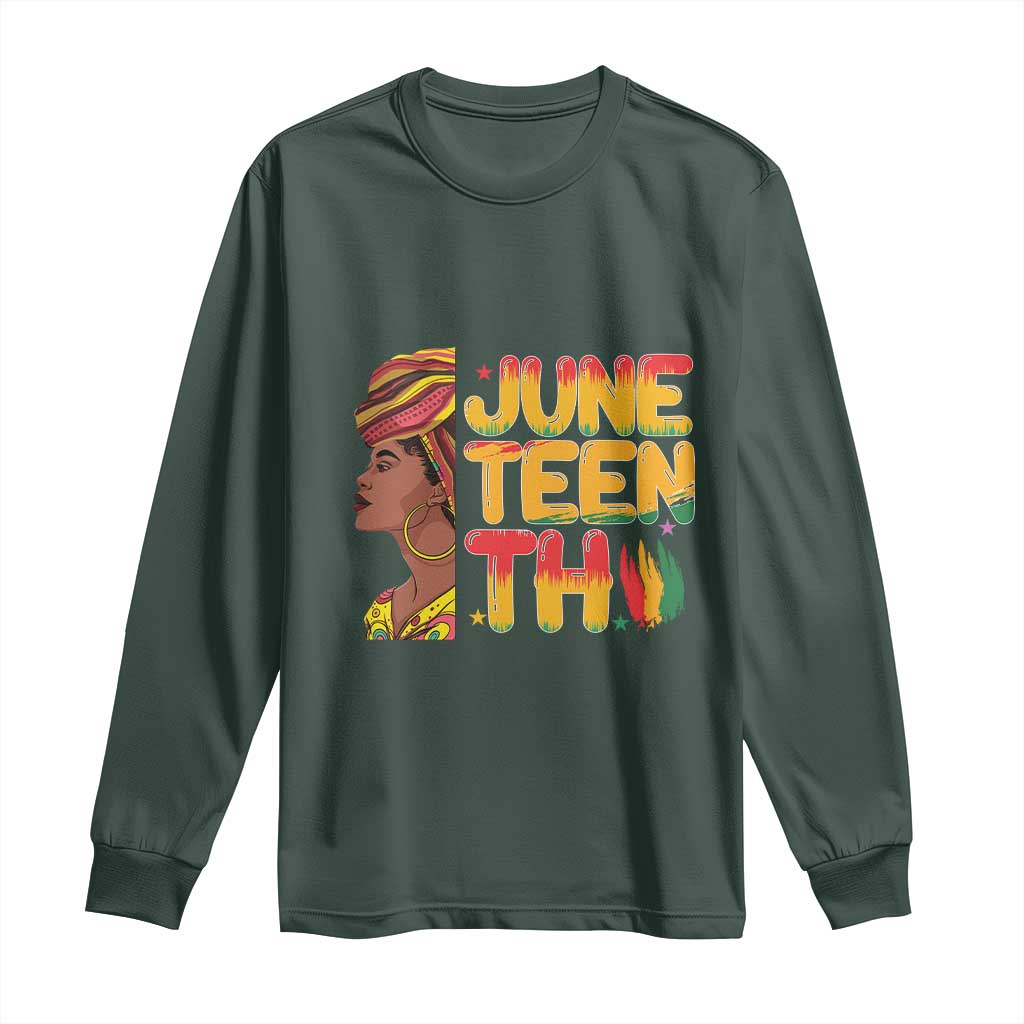 Juneteenth Black Woman Long Sleeve Shirt Black History African American Ladies