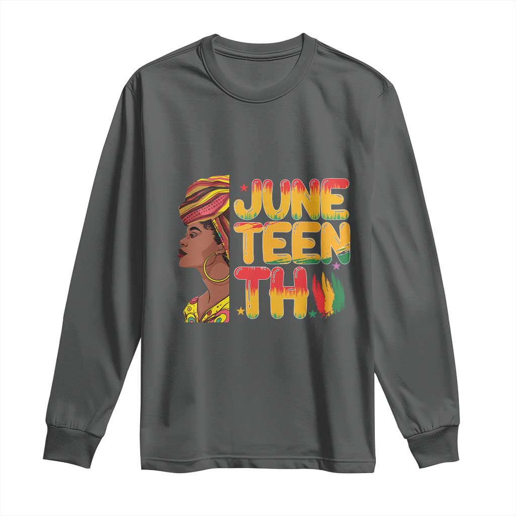 Juneteenth Black Woman Long Sleeve Shirt Black History African American Ladies