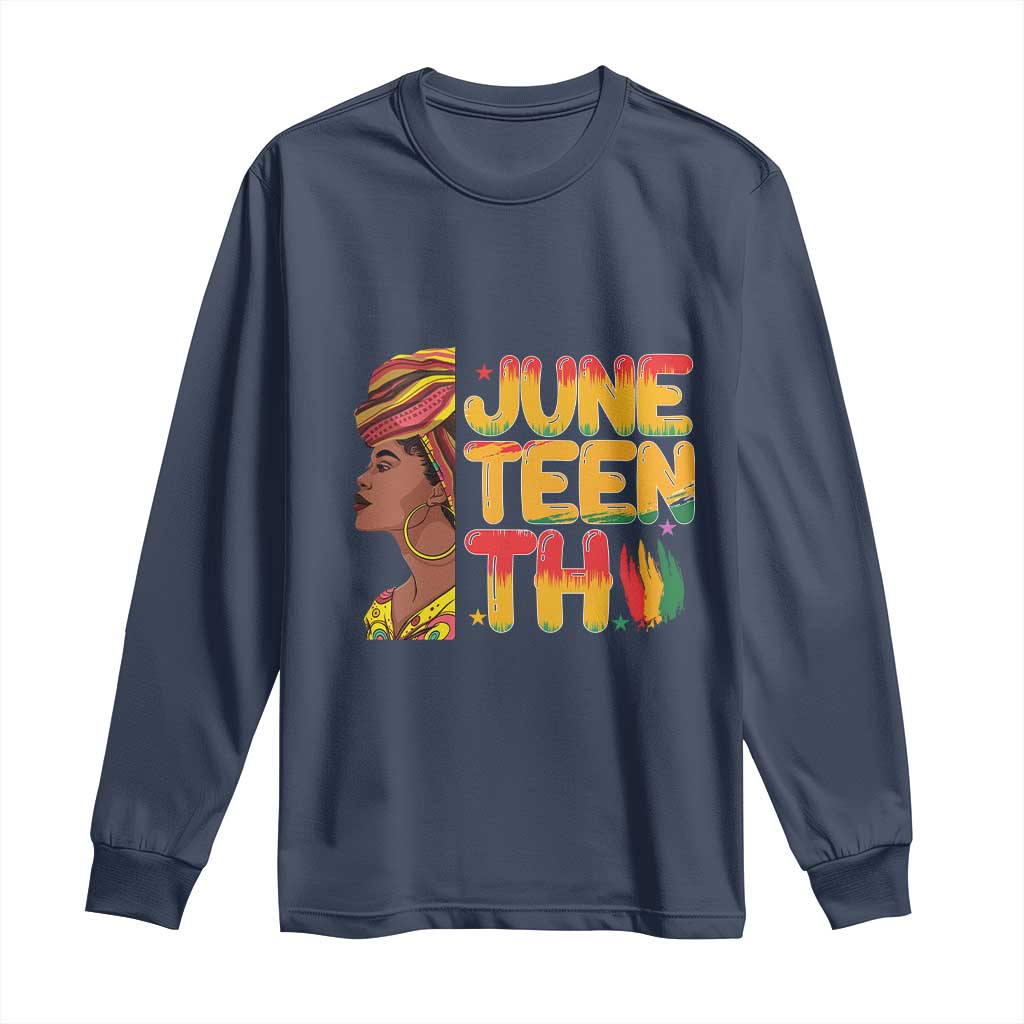 Juneteenth Black Woman Long Sleeve Shirt Black History African American Ladies