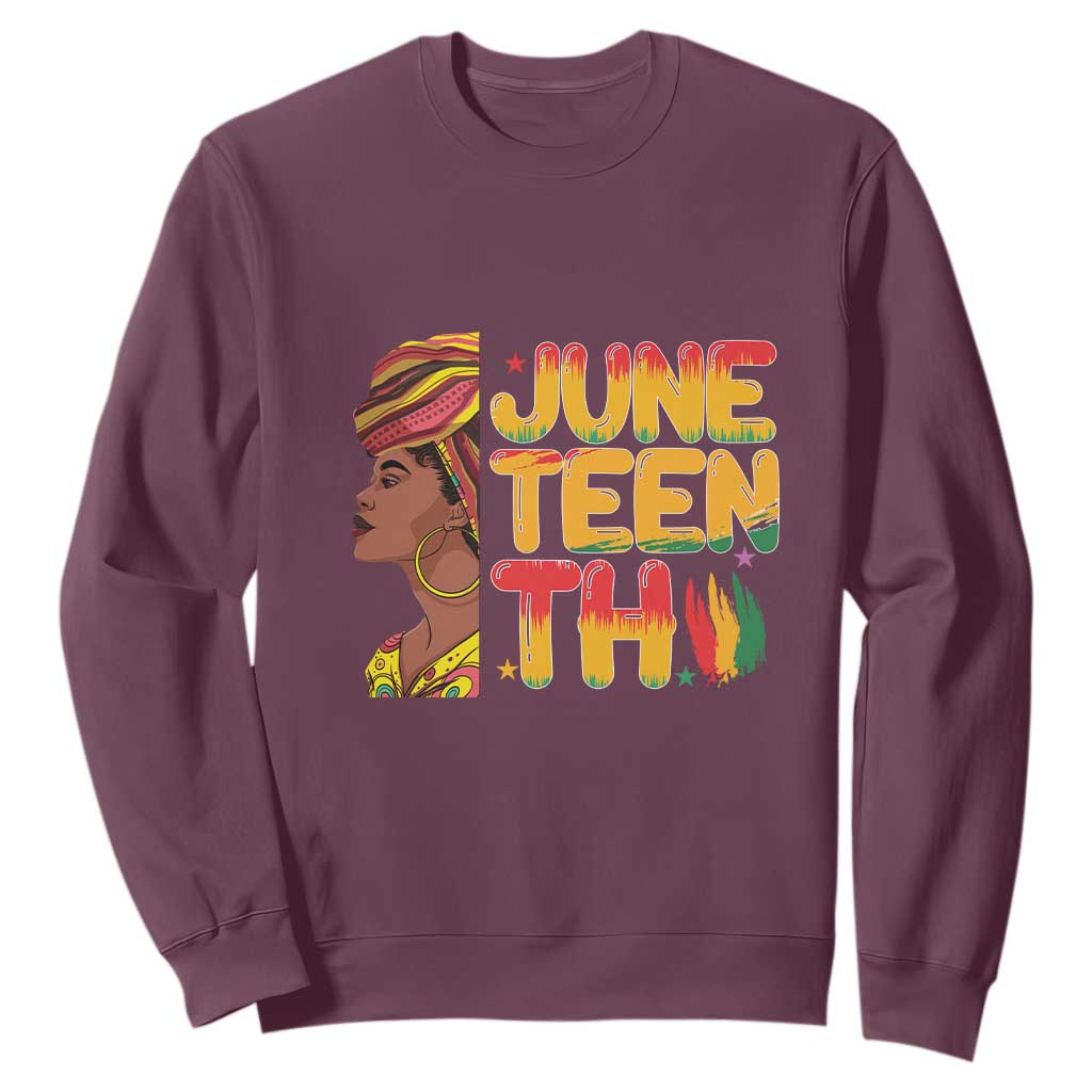 Juneteenth Black Woman Sweatshirt Black History African American Ladies
