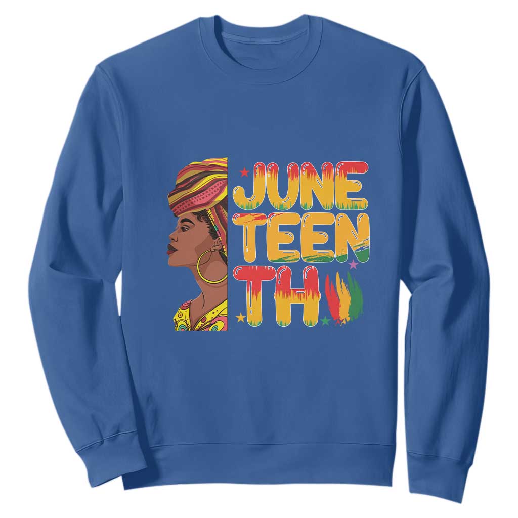 Juneteenth Black Woman Sweatshirt Black History African American Ladies