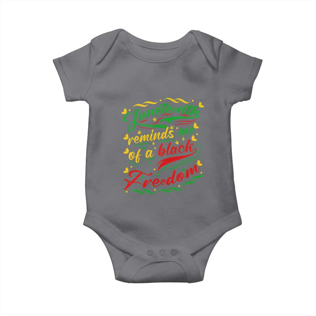 Black History Pride Baby Onesie Juneteenth Reminds Me Of a Black Freedom