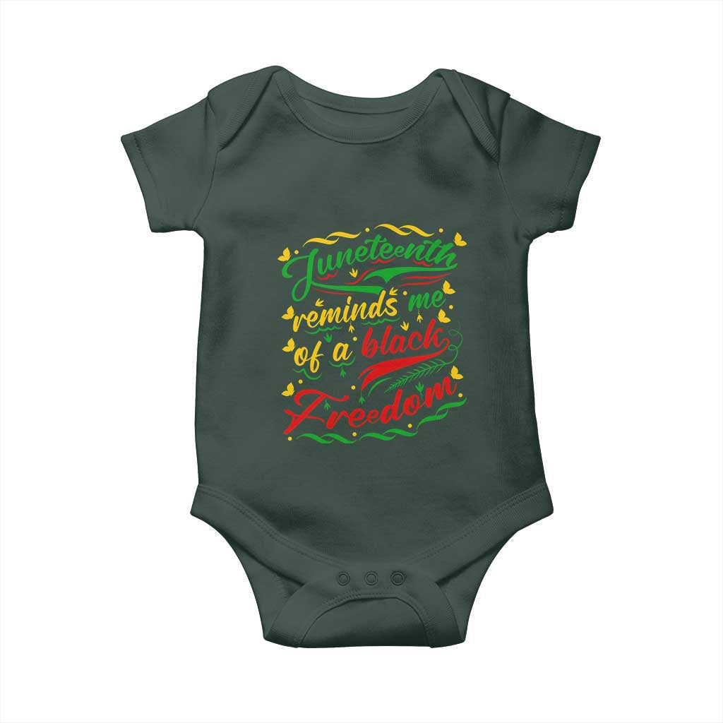 Black History Pride Baby Onesie Juneteenth Reminds Me Of a Black Freedom