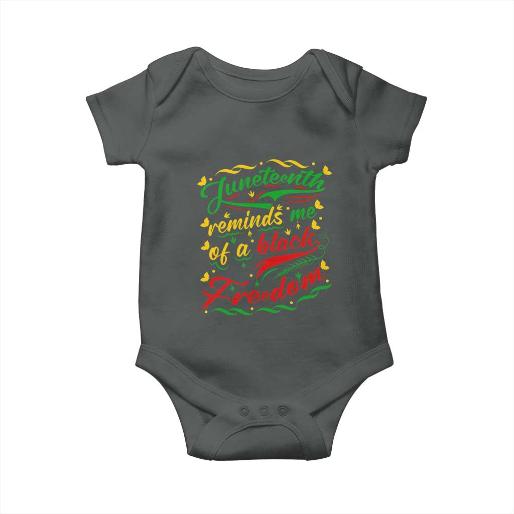 Black History Pride Baby Onesie Juneteenth Reminds Me Of a Black Freedom