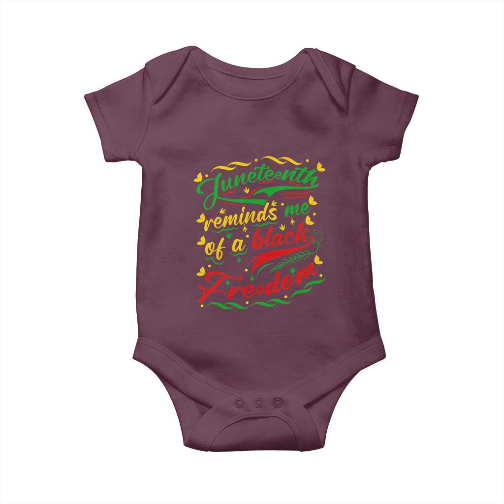 Black History Pride Baby Onesie Juneteenth Reminds Me Of a Black Freedom