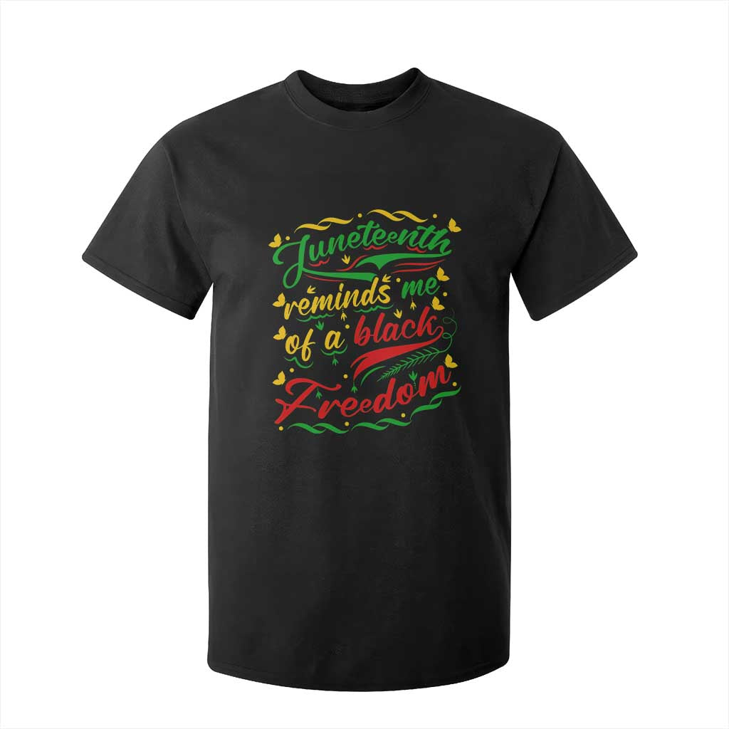 Black History Pride T Shirt For Kid Juneteenth Reminds Me Of a Black Freedom
