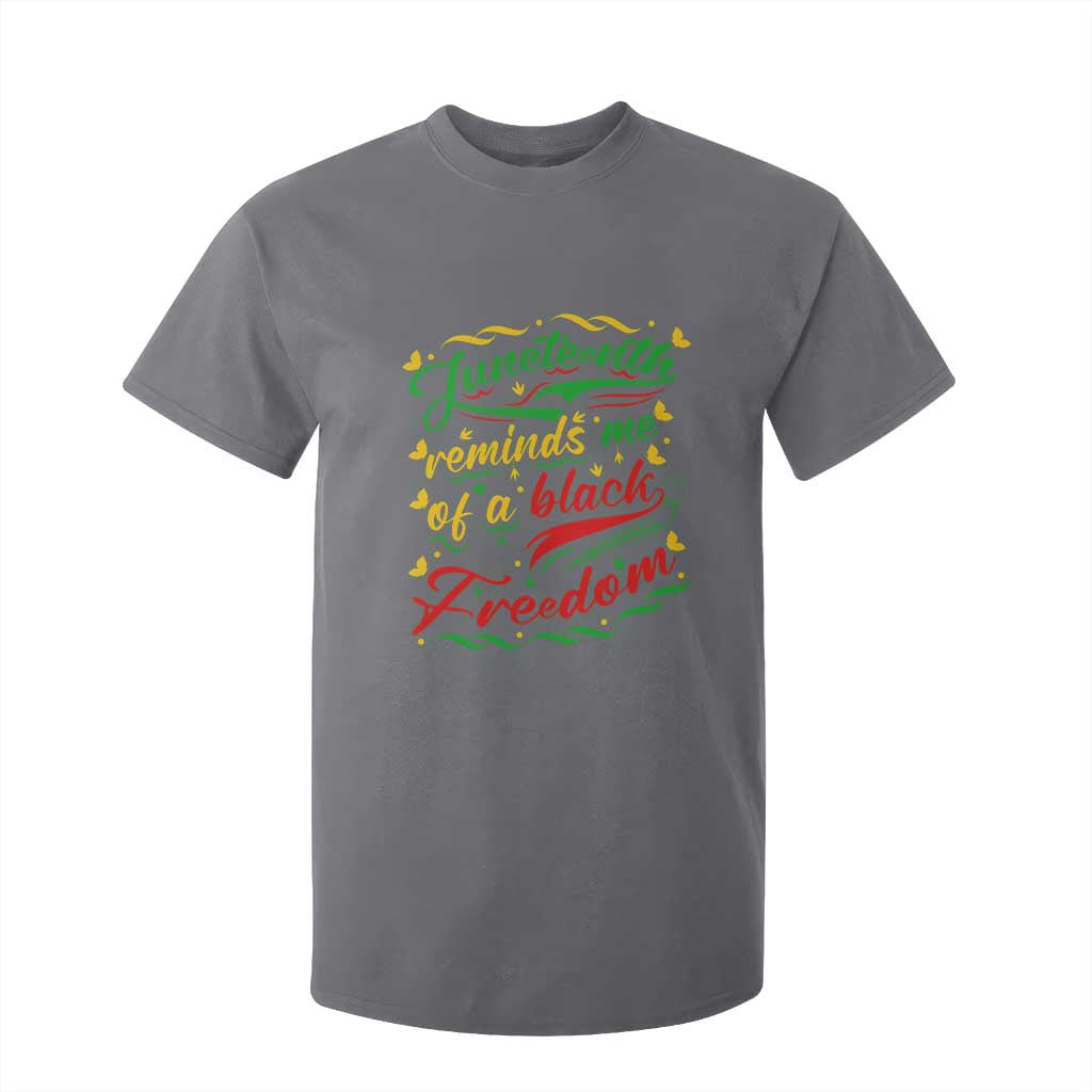 Black History Pride T Shirt For Kid Juneteenth Reminds Me Of a Black Freedom