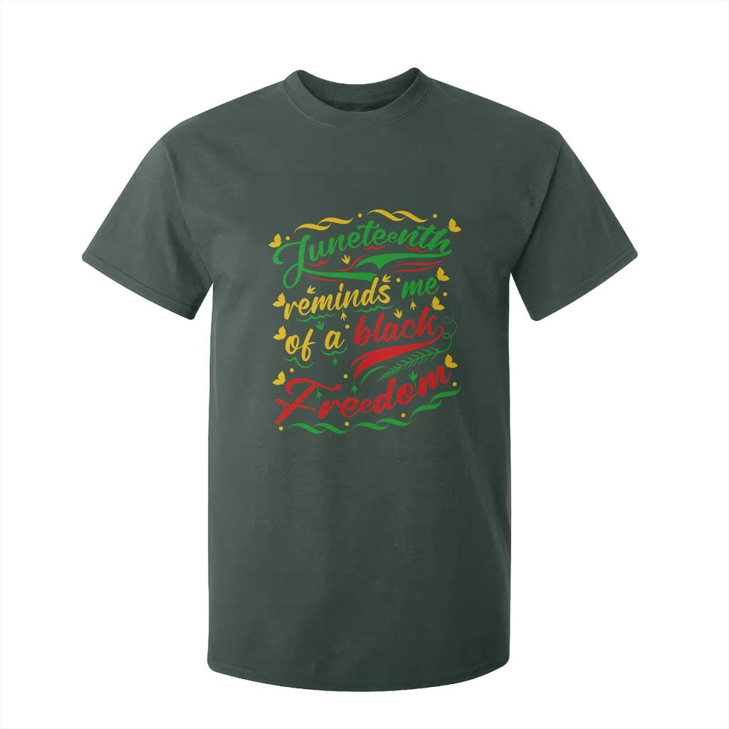 Black History Pride T Shirt For Kid Juneteenth Reminds Me Of a Black Freedom