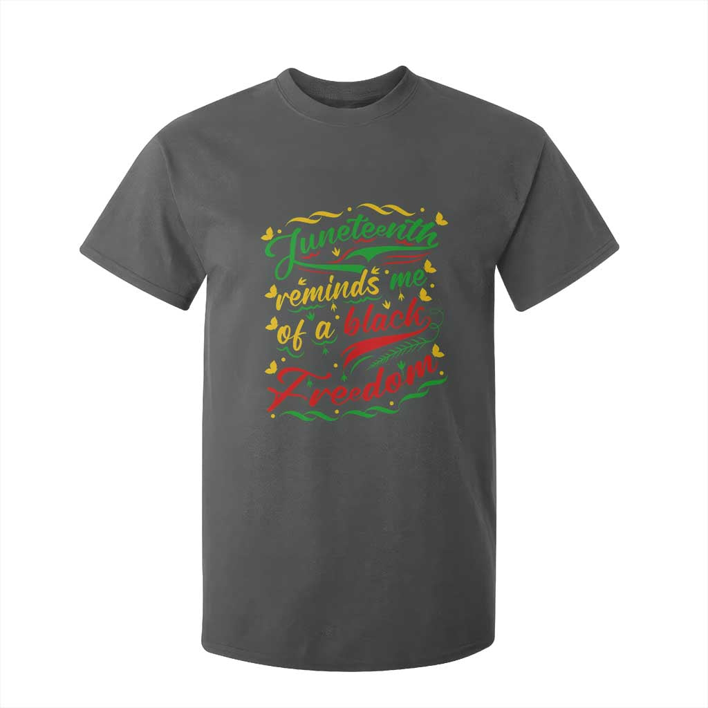 Black History Pride T Shirt For Kid Juneteenth Reminds Me Of a Black Freedom