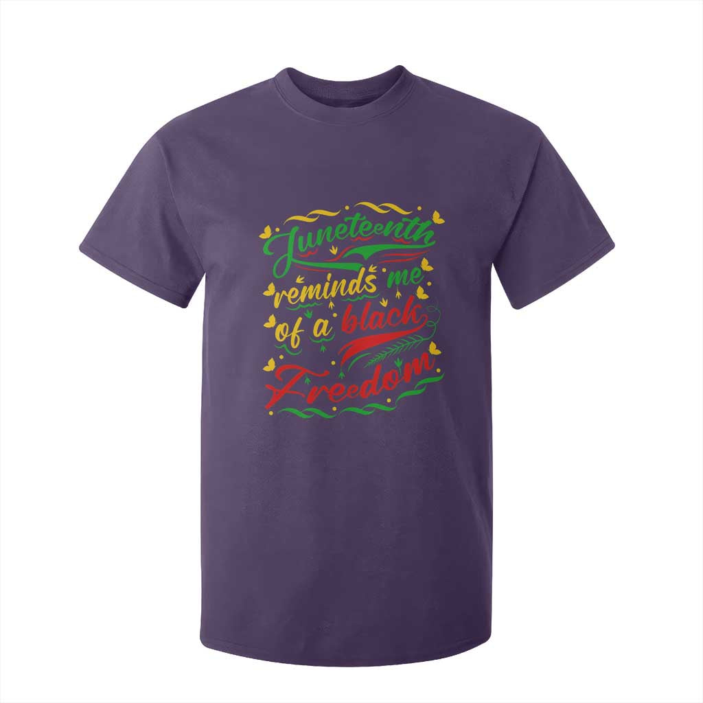 Black History Pride T Shirt For Kid Juneteenth Reminds Me Of a Black Freedom