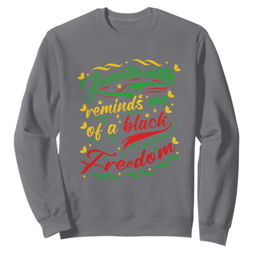 Black History Pride Sweatshirt Juneteenth Reminds Me Of a Black Freedom