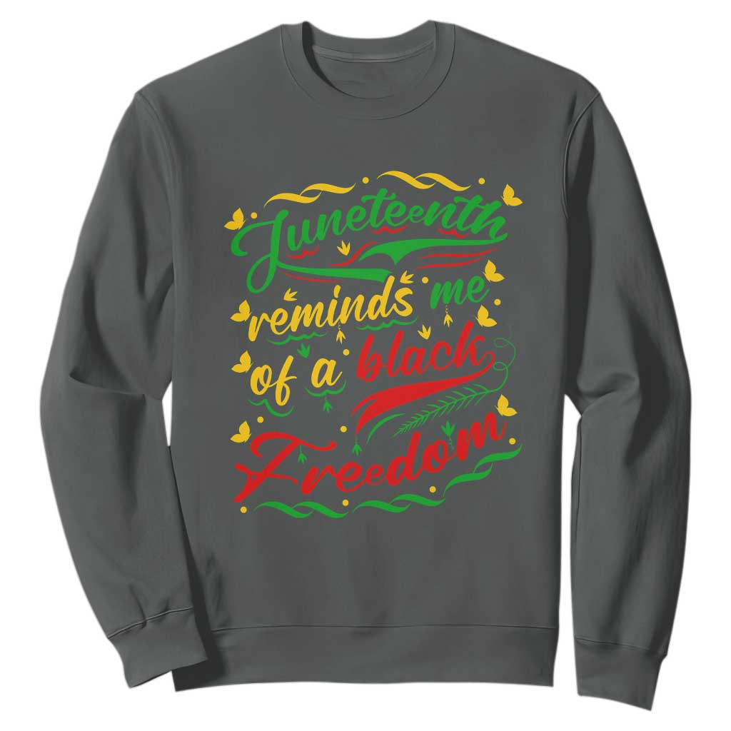Black History Pride Sweatshirt Juneteenth Reminds Me Of a Black Freedom