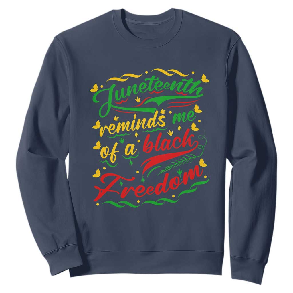 Black History Pride Sweatshirt Juneteenth Reminds Me Of a Black Freedom