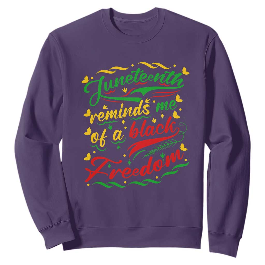 Black History Pride Sweatshirt Juneteenth Reminds Me Of a Black Freedom