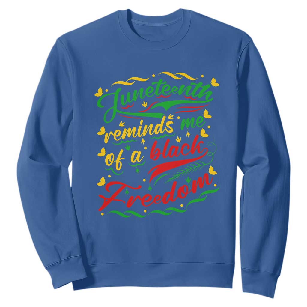 Black History Pride Sweatshirt Juneteenth Reminds Me Of a Black Freedom