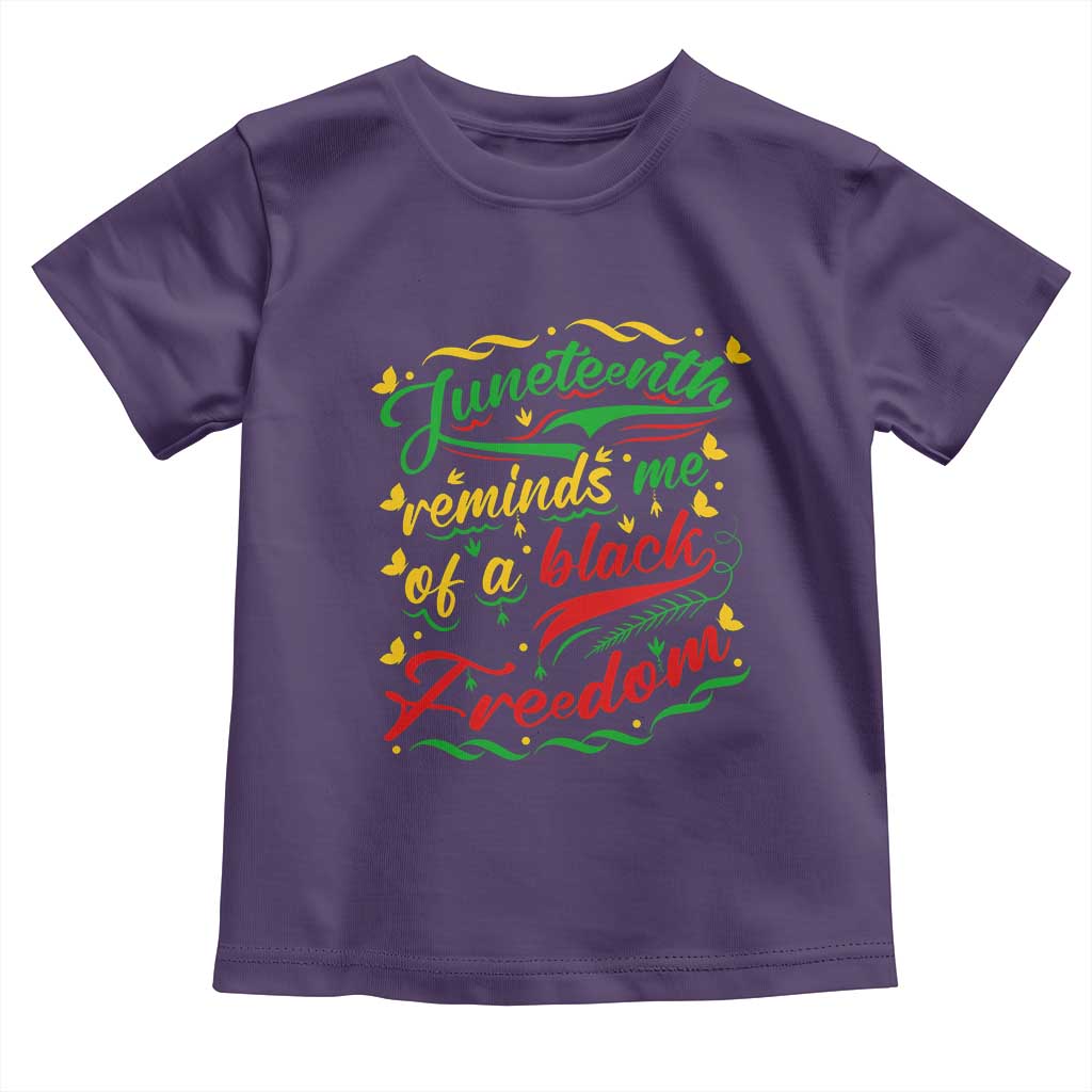 Black History Pride Toddler T Shirt Juneteenth Reminds Me Of a Black Freedom