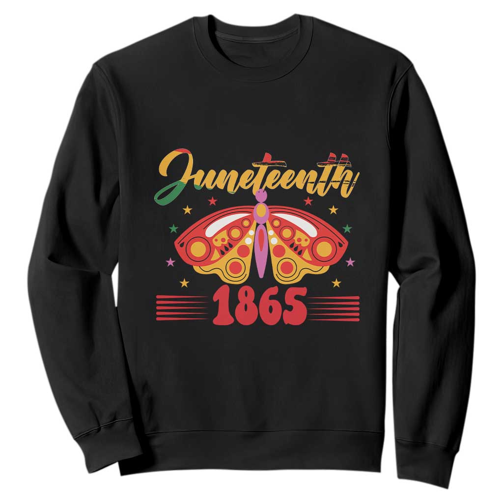Juneteenth 1865 Butterfly Sweatshirt