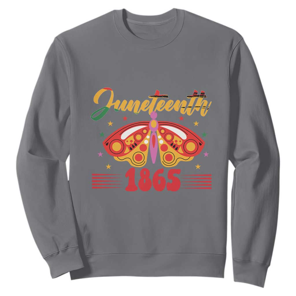 Juneteenth 1865 Butterfly Sweatshirt