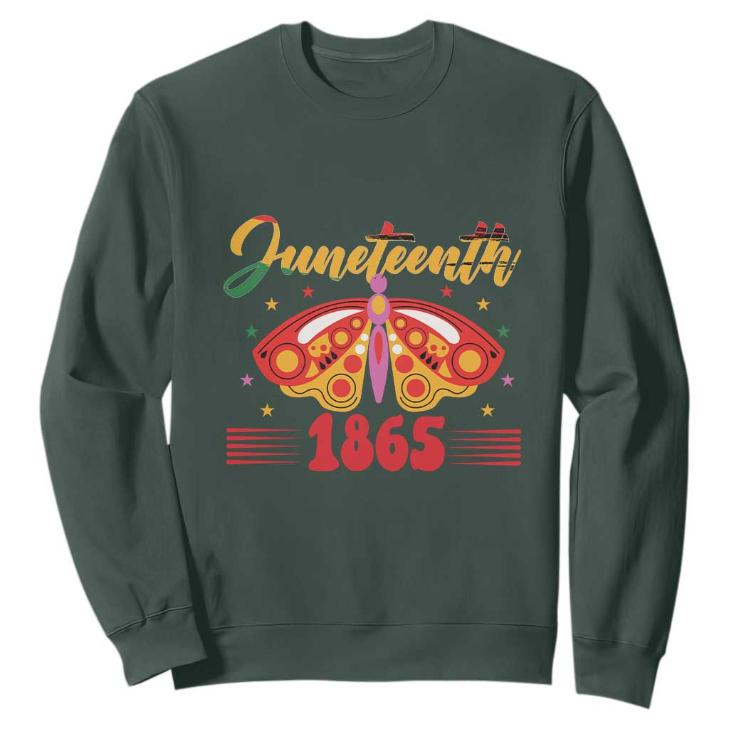 Juneteenth 1865 Butterfly Sweatshirt