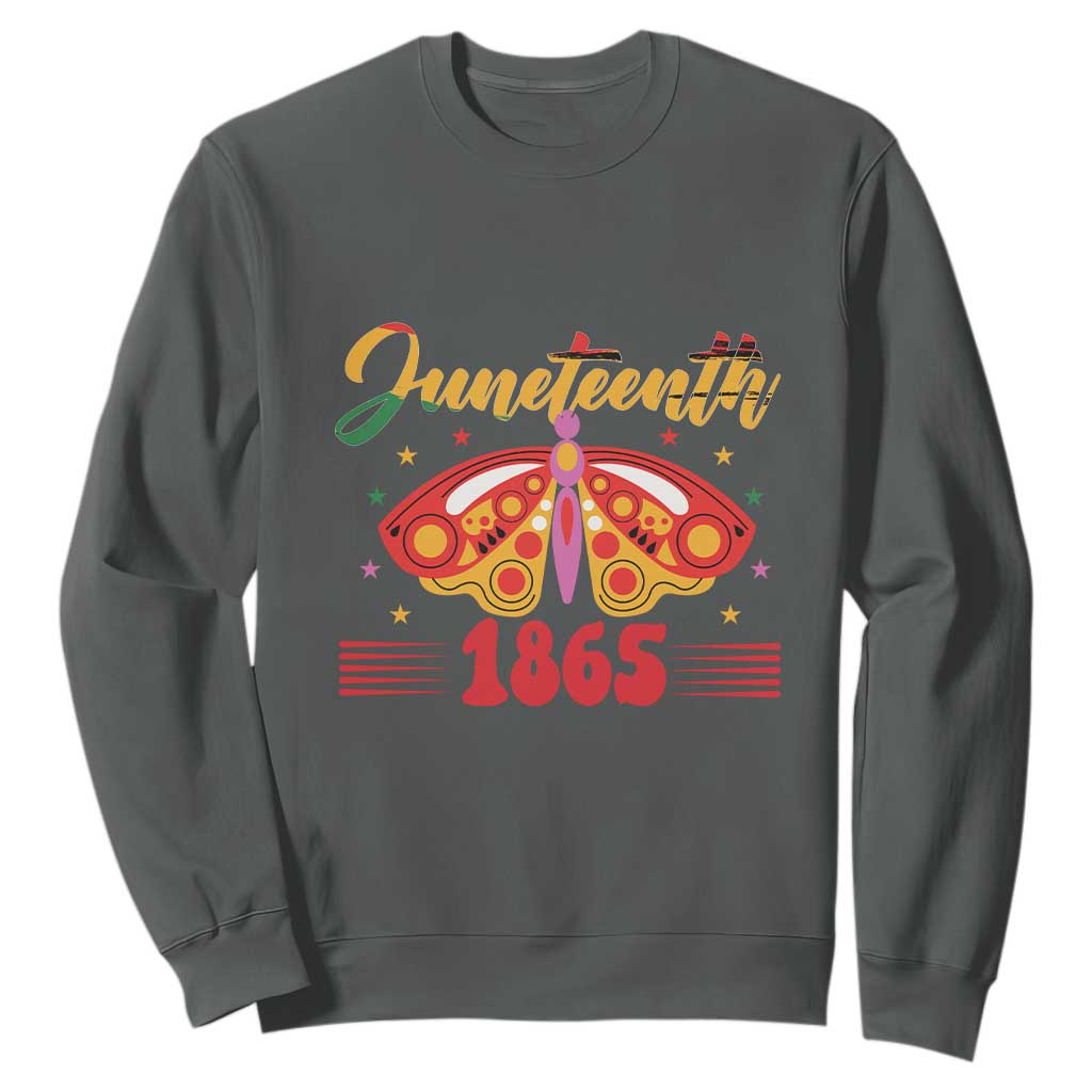 Juneteenth 1865 Butterfly Sweatshirt